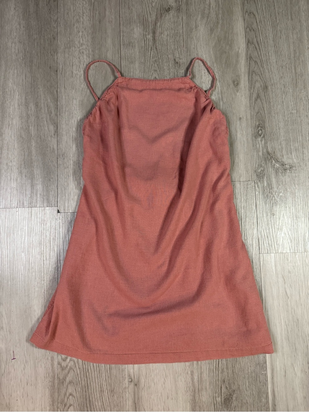 Abercrombie & Fitch Women's light Pink Solid Slip Dress XS Linen Viscose Y2K  90